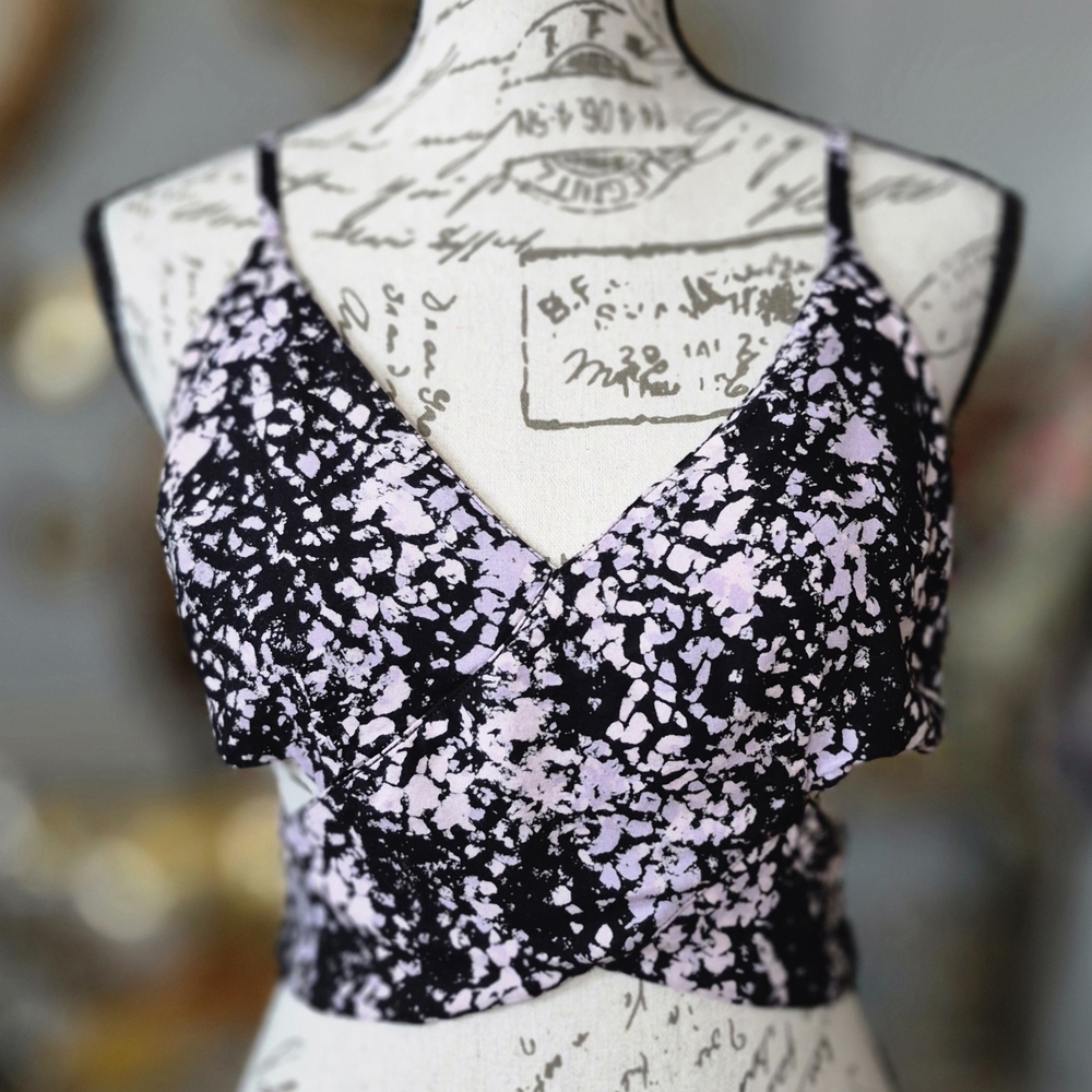 Volcrom Pink Marble Crop Top Size SP 10